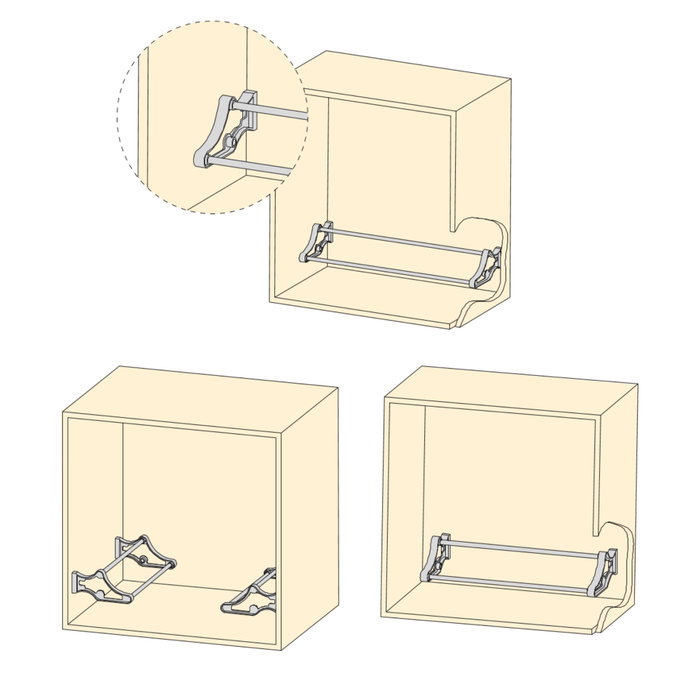 Emuca Range-chaussures Self pour intérieur d'armoire, Peint en aluminium, Acier et Plastique.