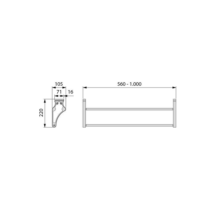 Emuca Range-chaussures Self pour intérieur d'armoire, Peint en aluminium, Acier et Plastique.