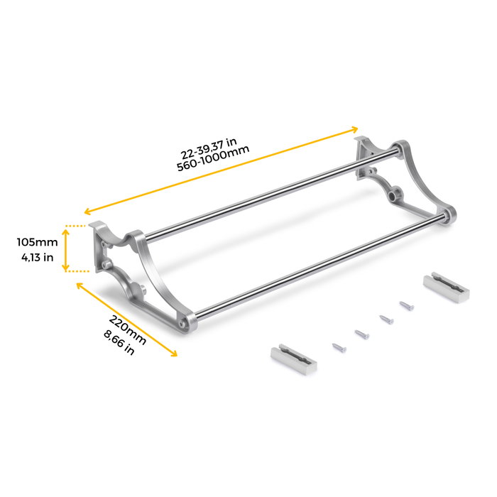 Emuca Range-chaussures Self pour intérieur d'armoire, Peint en aluminium, Acier et Plastique.