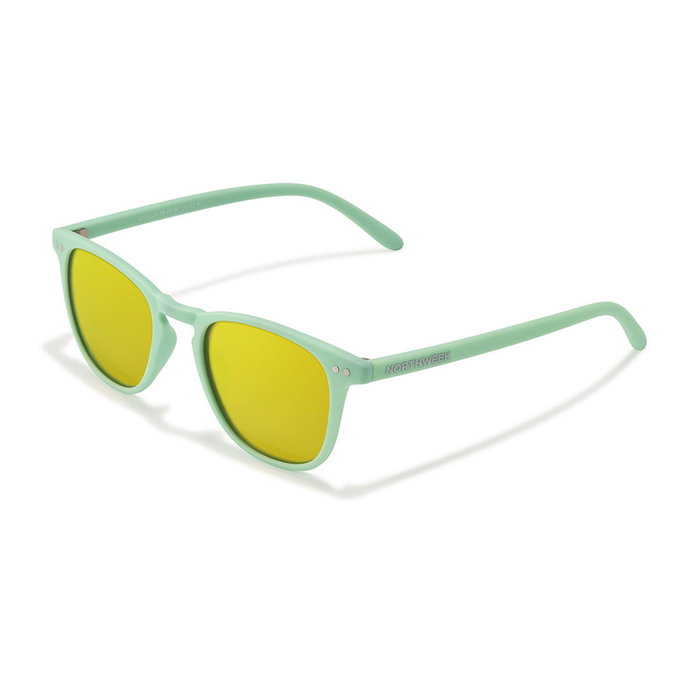 Northweek Lunettes de soleil WALL MINT GREEN Polarisées pour Unisexe, Monture Verte, Verres Jaunes, UV400