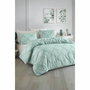 BigBuy Home Parure de lit Vert d'eau 220 x 240 cm, 3 pièces