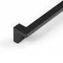 Emuca Lot de 5 poignées pour meubles Ribarroja, L144mm, entraxe 128mm, Zamak, Peint en noir