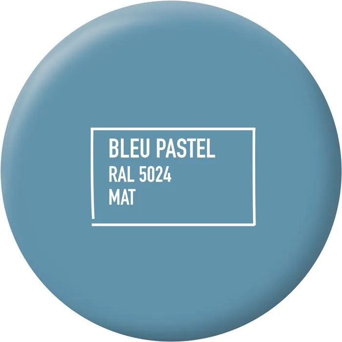 Ripolin Peinture multi-supports Mat, 2L, RAL 5024 Bleu pastel - Pour bois, métal, béton, PVC - Résistante aux intempéries, UV, humidité et corrosion