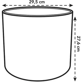Elho B.FOR Soft Cache-Pot Rond Étanche - Plastique, Vert Feuille - Ø29.5 x H27.6 cm - Pour Plantes d'Intérieur