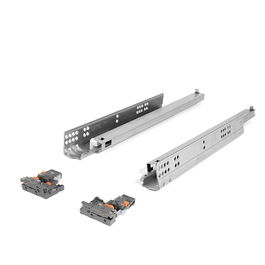 DTC Glissière Occulte SP16 3R pour Tiroir, Extraction Totale, Fermeture Amortie, Acier, Longueur 450mm