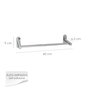 MAURER Porte-serviettes barre inox adhésif 60 cm