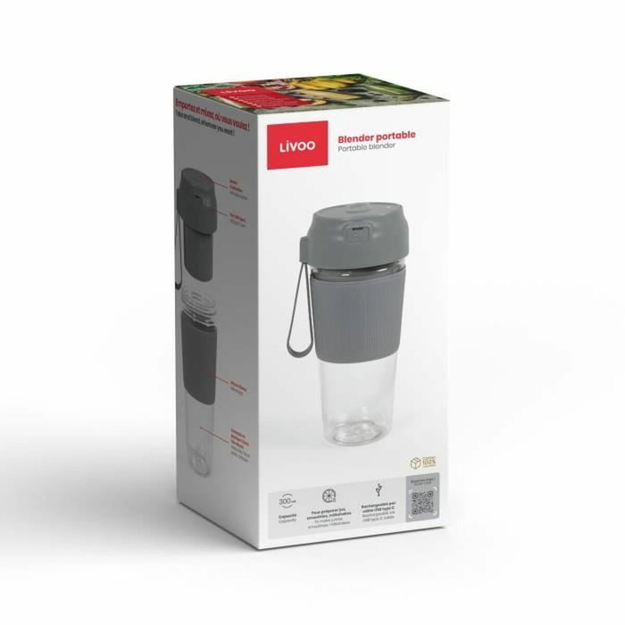 Livoo Blender portable DOP248G Gris et transparent