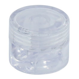 F-Line Fixe-câbles rond transparent Ø19 x 18 mm lot de 5 pour mur et plafond