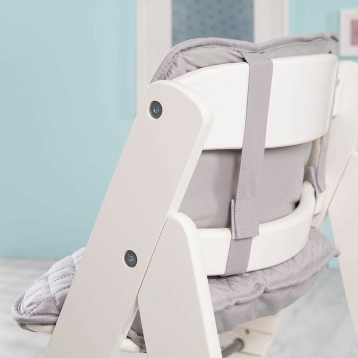 ROBA Chaise Haute Évolutive Sit Up III en Bois - Blanc et Gris ROBA Chaise Haute Évolutive Sit Up III en Bois - Blanc et Gris