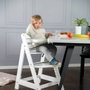 ROBA Chaise Haute Évolutive Sit Up III en Bois - Blanc et Gris