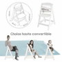 ROBA Chaise Haute Évolutive Sit Up III en Bois - Blanc et Gris