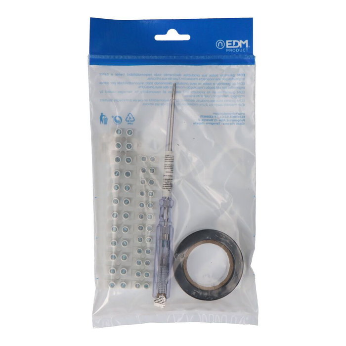 Edm Kit bricolage avec tournevis testeur, ruban isolant et réglettes