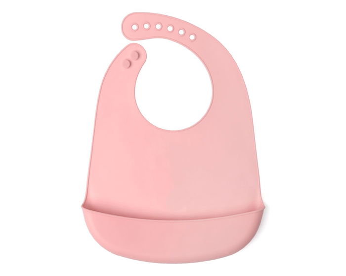KioKids Babero Blandito en Silicona Rose - Bavoir imperméable ajustable avec poche attrape-miettes, recommandé +4 mois KioKids Babero Blandito en Silicona Rose - Bavoir imperméable ajustable avec poche attrape-miettes, recommandé +4 mois