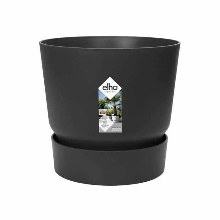 Elho Pot de fleurs rond Greenville Ø 47 x H 44 cm - Noir