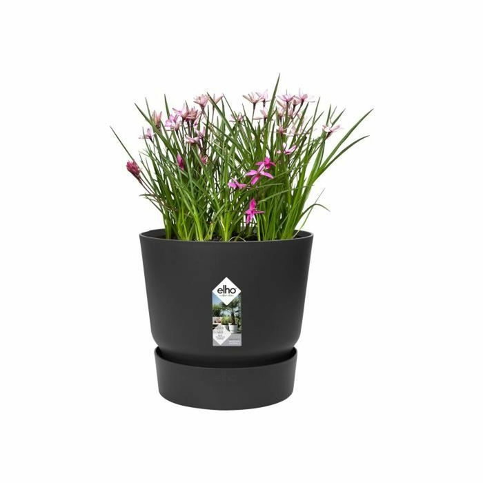 Elho Pot de fleurs rond Greenville Ø 47 x H 44 cm - Noir