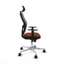 Piqueras y Crespo Chaise de Bureau avec Appui-tête 1D086N2 Marron Gris
