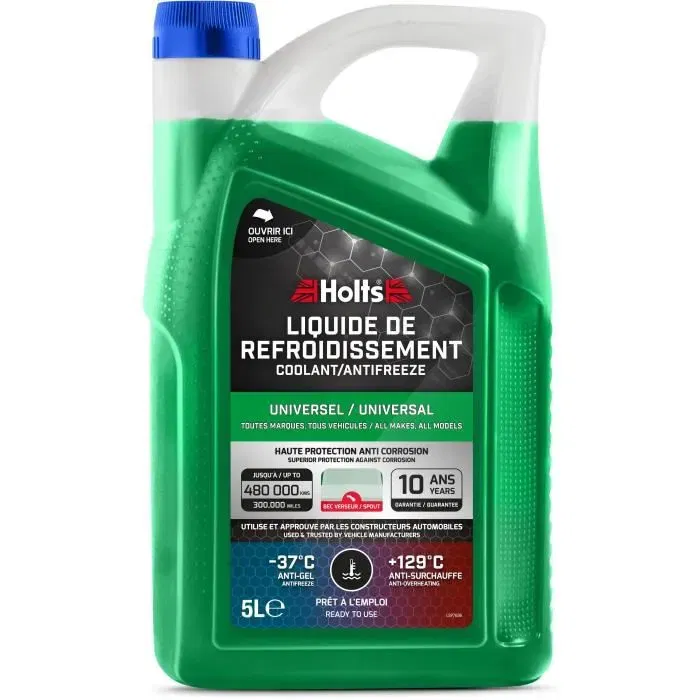 Holts HAFR0011B Liquide de Refroidissement Universel 5L avec Bec - Résistance jusqu'à -37°C