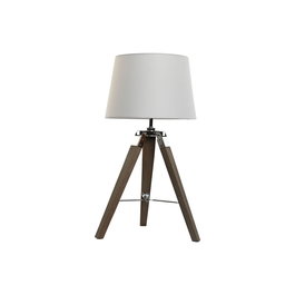 Lampe de bureau Home ESPRIT Blanc Marron Bois 36 x 36 x 60 cm
