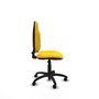 Chaise Algarra Contact permament de base Cuir écologique Jaune Structure polyamide noire Sans accoudoirs Sans appui-tête Roulettes autofreinées