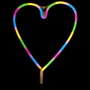 Home Deco Factory Déco Néon LED Cœur Couleurs