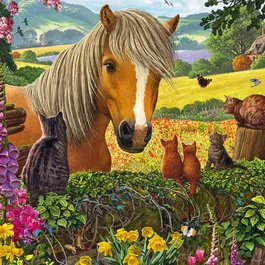 Schmidt Spiele Puzzle Mignons visiteurs dans la prairie 150 pièces pour enfant dès 7 ans