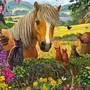 Schmidt Spiele Puzzle Mignons visiteurs dans la prairie 150 pièces pour enfant dès 7 ans