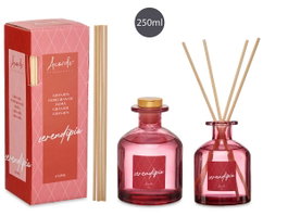 Acorde Mikado Bougie Parfumée Grenade 250 ml avec Bâtonnets 8x12x8 cm (Set de 6)