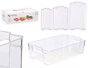 Kinvara Lot de 3 bacs de rangement transparents pour réfrigérateur 37x11x21 cm plastique (Set de 4)