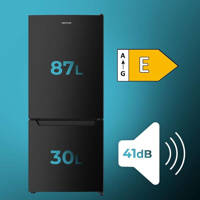 Réfrigérateur combiné Cecotec noir 117 L E Bolero CoolMarket Combi 117 DF