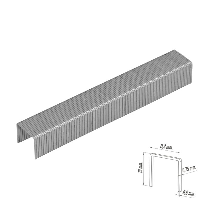 WOLFPACK LINEA PROFESIONAL Agrafes de type 53, 10x11,4 mm, 1000 pièces