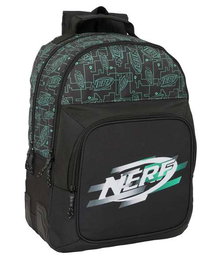 Safta Mochila Doble Adapt.Carro Nerf Nerf "Game" 32x42x15 cm, Sac à dos double adapté au chariot pour jouets Nerf