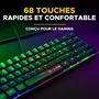 The G-Lab Combo Hydrogen BKG - Pack gamer clavier et souris filaires - Clavier 60% Azerty noir avec switches précis et souris 6400 DPI - pour gaming et bureau