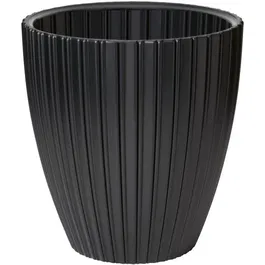 Garden ID - Pot de fleurs FANCY - Noir - 40 x 42 cm - Résistant au gel et aux UV - Pour jardin, balcon ou intérieur