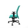 Piqueras Y Crespo Chaise de bureau Albacete confidente, Turquoise, Mécanisme Synchrone, Similicuir
