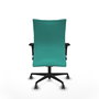 Piqueras Y Crespo Chaise de bureau Albacete confidente, Turquoise, Mécanisme Synchrone, Similicuir