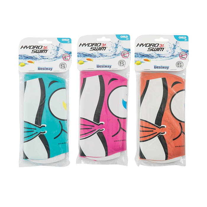 Bestway 26025 Bonnet de Bain Silicone Poisson Couleur Assortie pour Enfant +3 Ans Piscine et Plage