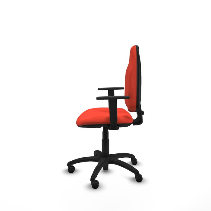 PIQUERAS Y CRESPO Chaise de bureau Algarra, tissu orange foncé, accoudoirs 1D