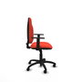 PIQUERAS Y CRESPO Chaise de bureau Algarra, tissu orange foncé, accoudoirs 1D