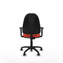 PIQUERAS Y CRESPO Chaise de bureau Algarra, tissu orange foncé, accoudoirs 1D