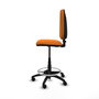 Tabouret Aýna taburete Contact permament de base Cuir écologique Orange Structure polyamide noire Sans accoudoirs Sans appui-tête Roulettes en nylon 50 mm