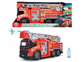 Smoby - Camion de pompiers géant 57 cm avec lumières et sons - Jouet en plastique à piles pour enfants dès 3 ans