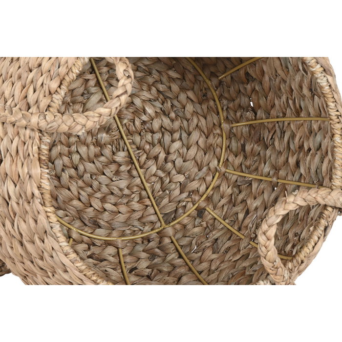 Panier décoratif Home ESPRIT Naturel Jacinthe d'eau Herbier marin (2 Pièces)