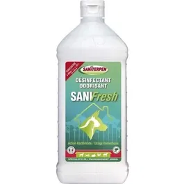 Saniterpen SANIfresh Déodorisant Désinfectant Concentré pour Sols et Surfaces - Parfum Frais, Bactéricide à 1%, Pour Maisons, Animaux, Garages