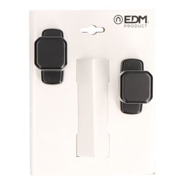 Edm 6807 Jeu de poignée récupérable en aluminium finition noire 37 x 83 x 69 mm blister