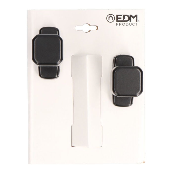 Edm 6807 Jeu de poignée récupérable en aluminium finition noire 37 x 83 x 69 mm blister Edm 6807 Jeu de poignée récupérable en aluminium finition noire 37 x 83 x 69 mm blister