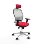 Piqueras y Crespo Chaise de Bureau Jorquera Rouge avec Appui-tête