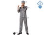 Disfraz Preso Hombre Adulto Blanco y Negro XS-S