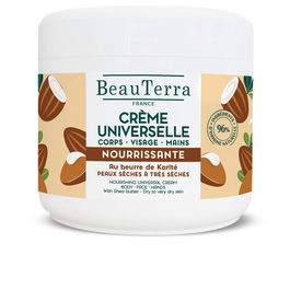 Beauterra Crème Universelle Nourrissante 400 ml Peaux Très Sèches Karité Huile Avocat Coco Vanille