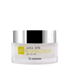 Dr. Hedison Crème Exfoliante au AHA 10% - 50 ml - Soin Peeling Visage pour Peau de Femme - Corée du Sud