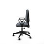 PIQUERAS Y CRESPO Chaise Elche Asynchrone Tissu Gris Base pyramidale noire